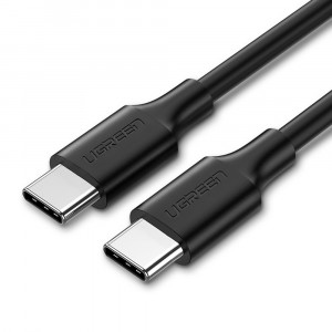 Cablu de Date USB-C la USB-C, 3A, 60W, 480Mbps, 2m, Ugreen US286, Negru - Img 1
