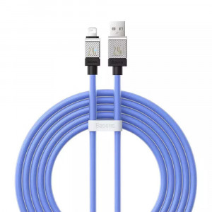 Cablu de Date USB la Lightning Fast Charging, 2.4A, 2m - Baseus CoolPlay Series (CAKW000503) - Blue - Img 1