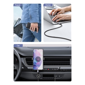 Cablu de Date USB la Type-C, PD18W, 3A, 480Mbps, QC3.0, 1m, Ugreen US288 - Space Gray - Img 5