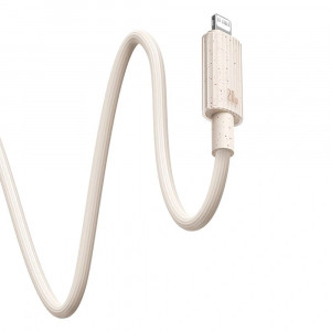 Cablu Type-C to Lightning, Fast Charging, 20W, 480Mbps, 2m - Baseus Habitat Series (P10360201631-01) - Natural Green - Img 4