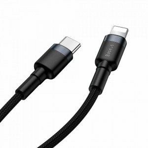 Cablue de date Type-C la Lightning, PD 18W, 1m, Cafule Baseus - Gri Negru - Img 3