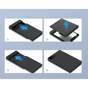 Carcasa HDD/SDD, SATA, 5Gbps + Cablu USB la Micro-B, Ugreen US221, Negru - Img 5