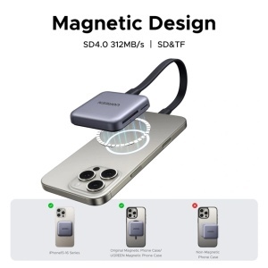 Card Reader Type-C la 2x SD, TF Card, 312MB/s, Ugreen CM898 - Gri - Img 7