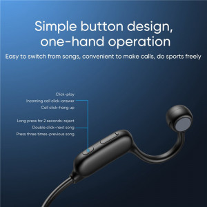 Casti Bluetooth 5.1, Bone Conduction, Open-Ear Design - JoyRoom (JR-X2) - Black - Img 7