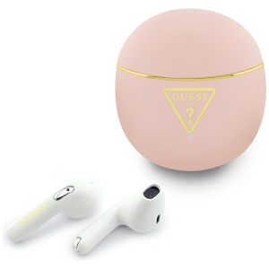 Casti In-ear, BT, TWS - Guess Script Print (GUTWSA15HETP) - Pink