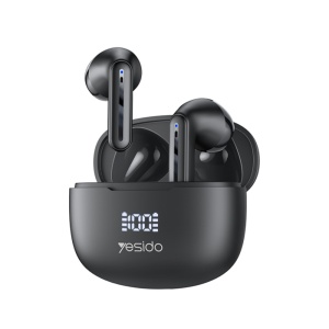 Casti Wireless, Bluetooth 5.3, ENC, Autonomie 30h, USB-C, Yesido, Alb