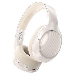 Casti Wireless Bluetooth 5.4 cu ANC, Acefast H5, Sunet Hi-Fi 3D, USB-C, Autonomie 40h, Noise Reduction, Alb