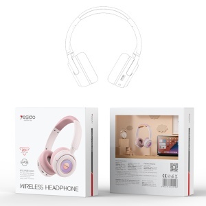 Casti wireless copii, Bluetooth 5.3, RGB, 500mAh, Jack 3.5mm, Yesido, Negru - Img 7