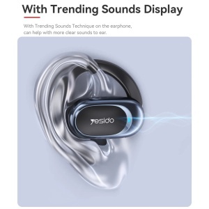 Casti wireless, Open-Ear, Bluetooth v5.3, 600mAh, IPX4, Yesido, Negru - Img 7