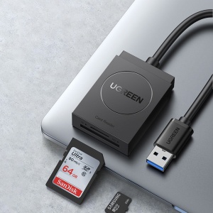 Cititor de Carduri SD, Micro SD la USB 3.0, Plug & Play, 5Gbps, 15cm, Ugreen CR127, Negru - Img 2
