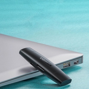 Cititor de Carduri USB/Type-C la SD/TF Card, Plug&Play, 5Gbps, 2TB, Ugreen CM304, Negru - Img 2