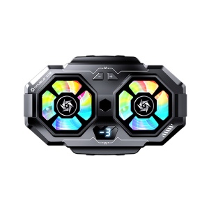 Cooler magnetic pentru telefon SL22, cu lumini RGB, detasabil, racire rapida, buton viteze, Universal, set cu sticker, Negru