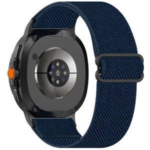 Curea Naylon pentru Samsung Galaxy Watch8 40mm/Watch8 44mm/Watch8 Classic, Ajustabila, Premium, Skyddar W80, Albastru inchis