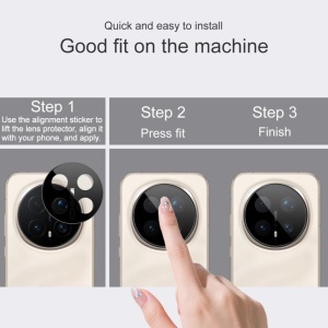 Folie camera pentru Honor Magic8 Pro, SKYDDAR INNOVATION, Camera Glass Negru, set cu sticker - Img 3