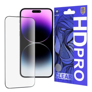 Folie de Sticla iPhone 14 Pro Max, Sticla securizata, Lito, HD Pro Clear, Negru