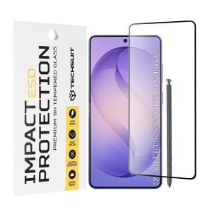 Folie pentru Samsung Galaxy S26 Ultra, din Sticla Securizata, ESD Glass Anti Static, Ultra HD, set cu sticker, Transparent