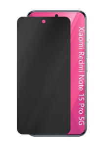 Folie pentru Xiaomi Redmi Note 15 Pro 5G, Anti-spy Ultra HD, Protectie 9H, Montare Simplă, 111D, set cu sticker, Privacy