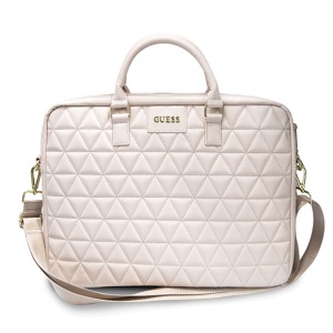 Geanta Laptop Dispozitive 15 inch, Mosaique Pattern, Detatchable Shoulder Strap, Adjustable, Guess - Alb
