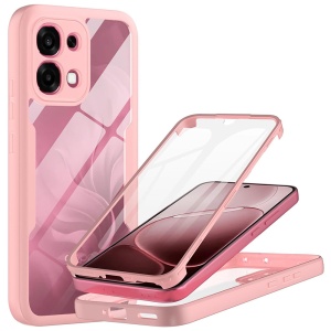 Husa 360° Oppo A6 Pro 5G, Fata spate, [Pachet 360°] ColorVerse, set cu sticker, Roz