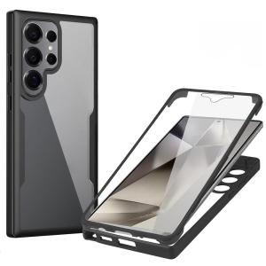 Husa 360° Samsung Galaxy S25 Ultra, SKYDDAR INNOVATION, [Pachet 360°] ColorVerse, set cu sticker, Negru