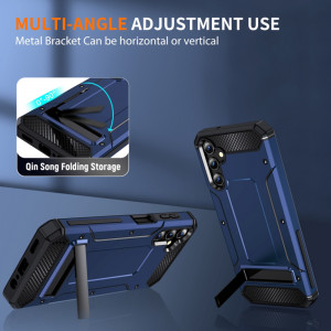 Husa antisoc Samsung Galaxy A14 4G / A14 5G cu suport birou, Techsuit Kickstand - Albastru - Img 4