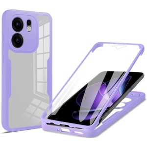 Husa + Folie pentru Oppo Reno13 F 4G / Reno13 F 5G / Reno13 FS 5G, SKYDDAR INNOVATION, [Pachet 360°] ColorVerse, Mov, set cu sticker - Img 1
