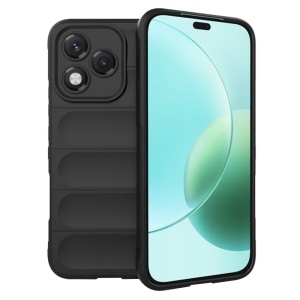 Husa Honor 400 Lite din Silicon Mat, set cu sticker, Magic Shield, Negru