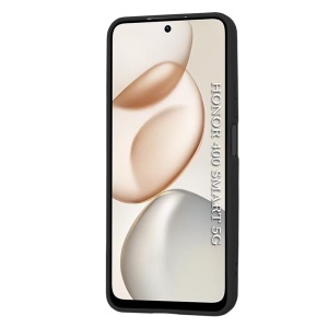 Husa Honor 400 Smart din Silicon Catifelat, SoftElegance, set cu sticker, Negru - Img 4