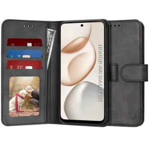 Husa Honor 400 Smart, SKYDDAR INNOVATION, Diary Book, tip carte cu Portofel Interior, Antisoc, set cu sticker, Negru