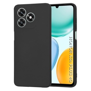 Husa Honor X5c Plus, SKYDDAR INNOVATION, din Silicon Catifelat, SoftElegance, set cu sticker, Negru