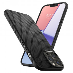 Husa iPhone 13 Pro Max, Spigen Liquid Air - Matte Black - Img 8