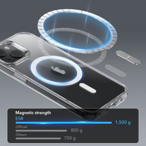 Husa iPhone 15 Plus, ESR Classic Hybrid HaloLock - Transparent - Img 5