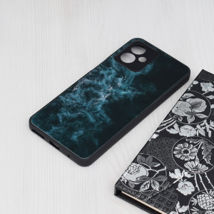 Husa Motorola Moto G14 cu sticla securizata, Techsuit Glaze - Blue Nebula - Img 3