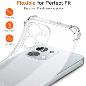 Husa Oppo A6 Pro 5G din Silicon Slim, set cu sticker, Shockproof Clear, Transparenta - Img 2