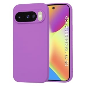 Husa pentru Google Pixel 10 / Pixel 10 Pro, SKYDDAR INNOVATION, din Silicon Catifelat, SoftElegance , Mov, set cu sticker