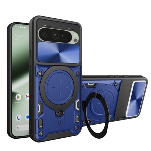 Husa pentru Google Pixel 10 / Pixel 10 Pro, SKYDDAR INNOVATION, SafeCover, Inel Magnetic, Protectie Camera, Albastru, set cu sticker  - Img 1