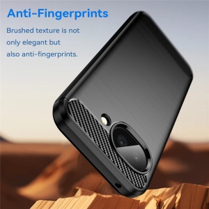 Husa pentru Google Pixel 10a, , din Silicon Slim, cu textura Fibra Carbon, Skyddar Carbon Silicone, set cu sticker, Negru - Img 4