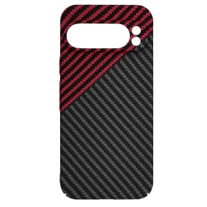 Husa pentru Google Pixel 9 Pro, Finisaj Premium cu Textura de Carbon, Design Elegant, SKDR CarbonFlex - Rosu inchis - Img 3