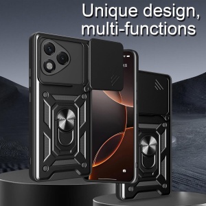 Husa pentru Honor 400 Lite, SKYDDAR INNOVATION, CamShield, Albastru, set cu sticker - Img 4