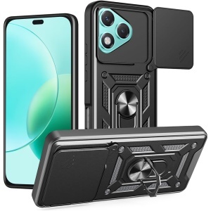 Husa pentru Honor 400 Lite, SKYDDAR INNOVATION, CamShield, Negru, set cu sticker