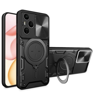 Husa pentru Honor 400 Pro, SKYDDAR INNOVATION, CamGuard Pro, Inel Magnetic, Protectie Camera, set cu sticker, Negru - Img 2