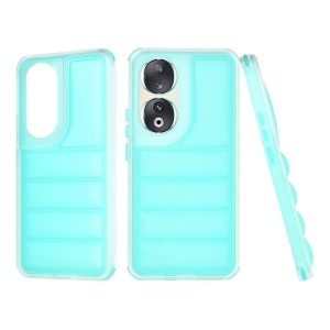 Husa pentru Honor 90, anti soc, margini ridicate, design modern, set cu sticker, wave shield, Turcoaz