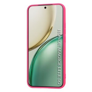 Husa pentru Honor Magic8 Lite, SKYDDAR INNOVATION, din Silicon Catifelat, SoftElegance, set cu sticker, Fucsia - Img 2