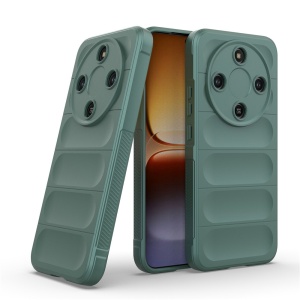 Husa pentru Honor Magic8 Lite, SKYDDAR INNOVATION, Magic Shield, din Silicon Mat, set cu sticker, Verde - Img 2