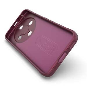 Husa pentru Honor Magic8 Lite, SKYDDAR INNOVATION, Magic Shield, din Silicon Mat, set cu sticker, Bordo - Img 4