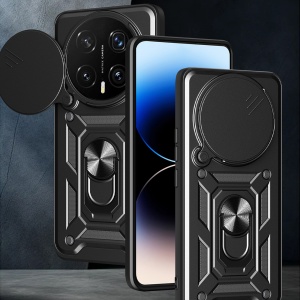 Husa pentru Honor Magic8 Pro, SKYDDAR INNOVATION, CamShield, Inel magnetic, set cu sticker, Roz - Img 6