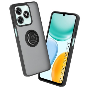 Husa pentru Honor X5c Plus, SKYDDAR INNOVATION, Glinth cu Inel Rotativ 360° Magnetic, set cu sticker, Negru