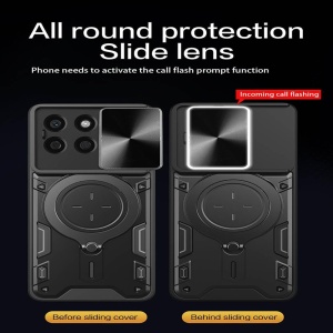 Husa pentru Honor X8c, SKYDDAR INNOVATION, SafeCover cu Inel Magnetic, Protectie Camera, set cu sticker, Albastru - Img 5