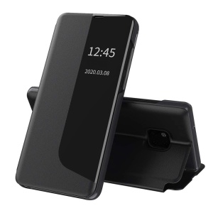 Husa pentru Huawei Mate 20 Pro, tip carte, set cu sticker, eFold, Negru