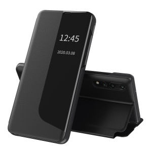 Husa pentru Huawei P20 Pro, tip carte, set cu sticker, eFold, Negru